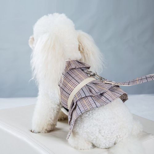 Robe D'été En Coton Pour Chien,Vêtement Pour Animaux De Compagnie,Jupe,Chiot,Printemps - Type Purple Skirt-S