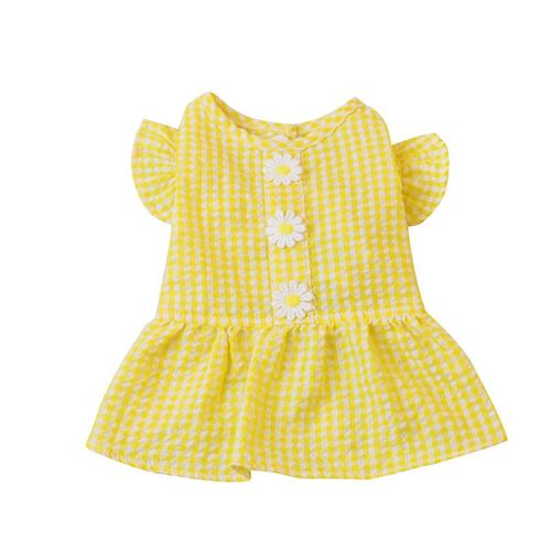 Robe D'été Pour Animaux De Compagnie,Petite Marguerite,Vêtements Pour Petits Et Moyens Chiens,Chiot - Type Yellow-S