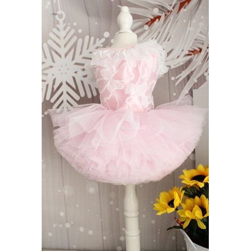 Robe De Mariée Blanche Brodée À La Main En Dentelle Pour Petit Chien,Robes Tutu Princesse Bowvétérans T,Vêtements Pour Animaux De Compagnie,Mode Chiot - Type Pink-M