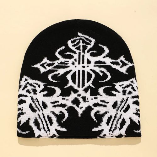 Chapeau Unisexe Hip Hop Pour Filles,Bonnet Y2k,Accessoires Photo De Style Harajuku,Motif Web D'asile Polyvalent,Automne Et Hiver