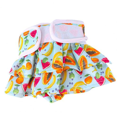 Couches-Culottes Pour Chiens Et Chiots,Sous-Vêtements Très Absorbants,Imprimé Floral,Jupe-Pantalon - Type Green-S