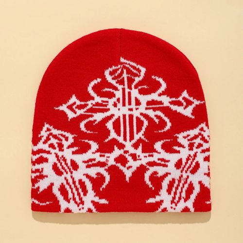Chapeau Unisexe Hip Hop Pour Filles,Bonnet Y2k,Accessoires Photo De Style Harajuku,Motif Web D'asile Polyvalent,Automne Et Hiver
