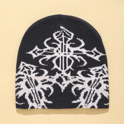 Chapeau Unisexe Hip Hop Pour Filles,Bonnet Y2k,Accessoires Photo De Style Harajuku,Motif Web D'asile Polyvalent,Automne Et Hiver