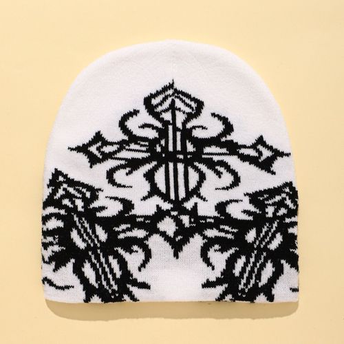 Chapeau Unisexe Hip Hop Pour Filles,Bonnet Y2k,Accessoires Photo De Style Harajuku,Motif Web D'asile Polyvalent,Automne Et Hiver
