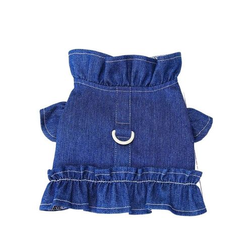 Robe De Mariée Avec Anneau En D Pour Petits Et Moyens Chiens,Jupe De Princesse,Vêtements Pour Chiots,Fournitures Pour Animaux De Compagnie - Type Dark Blue-Xxl