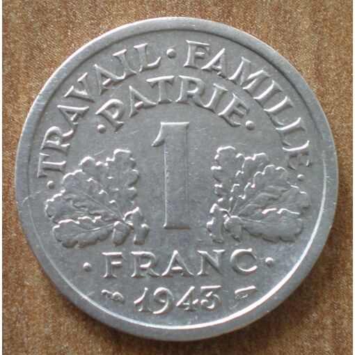 Pièce De 10 Francs Pétain 1943 – Aluminium, Qualité SPL, Bazor/Vézien, France État Français
