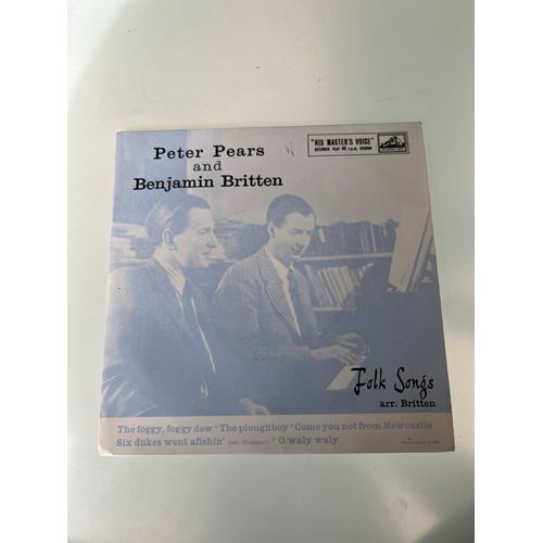 Disque 45 T. Peter Pears & Benjamin Britten "Folk Songs"
