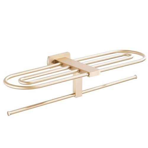 Support Mural En Laiton Brossé,Étagère Pour Serviettes De Toilette,Support De Rangement Pour Accessoires De Salle De Bain - Type Annulus Towel Shelf