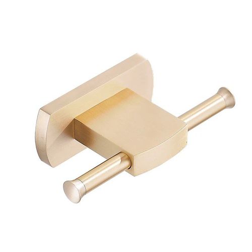 Support Mural En Laiton Brossé,Étagère Pour Serviettes De Toilette,Support De Rangement Pour Accessoires De Salle De Bain - Type Double Hook