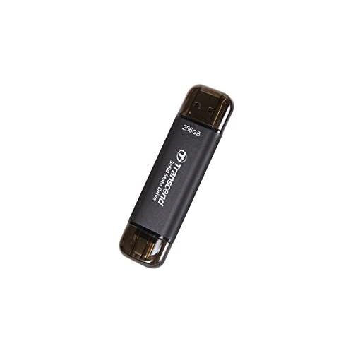 Transcend ESD310C - SSD - 256 Go - externe (portable) - USB 3.2 Gen 2x1 (USB-C connecteur) - noir