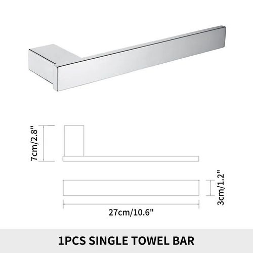 Haute Qualité En Acier Inoxydable Accessoires De Salle De Bain Étagère Murale Serviette Bar Rack Rail Toilette Brosse Holder Rouleau Papier Holder Savon Vaisselle Robe Crochets - Type Towel Ring