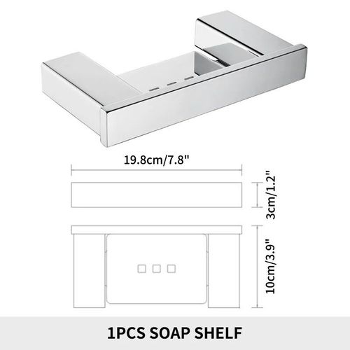 Haute Qualité En Acier Inoxydable Accessoires De Salle De Bain Étagère Murale Serviette Bar Rack Rail Toilette Brosse Holder Rouleau Papier Holder Savon Vaisselle Robe Crochets - Type Metal Soap Dish