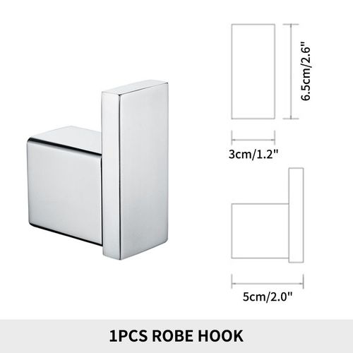 Haute Qualité En Acier Inoxydable Accessoires De Salle De Bain Étagère Murale Serviette Bar Rack Rail Toilette Brosse Holder Rouleau Papier Holder Savon Vaisselle Robe Crochets - Type Robe Hook