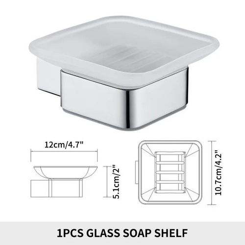 Haute Qualité En Acier Inoxydable Accessoires De Salle De Bain Étagère Murale Serviette Bar Rack Rail Toilette Brosse Holder Rouleau Papier Holder Savon Vaisselle Robe - Type Soap Dish Holder
