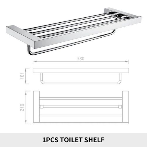 Haute Qualité En Acier Inoxydable Accessoires De Salle De Bain Étagère Murale Serviette Bar Rack Rail Toilette Brosse Holder Rouleau Papier Holder Savon Vaisselle Robe Crochets - Type Towel Rack