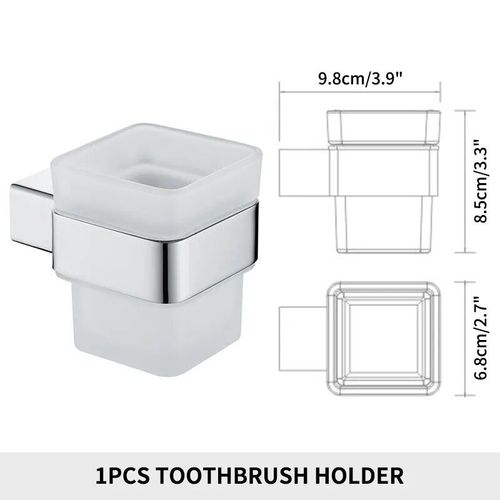 Haute Qualité En Acier Inoxydable Accessoires De Salle De Bain Étagère Murale Serviette Bar Rack Rail Toilette Brosse Holder Rouleau Papier Holder Savon Vaisselle Robe Crochets - Type Cup Holder