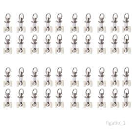 100 Pcs Crochet de Rideau Rail Glisseur Rail Rideau Poulie à Rideaux en  Plastique Blanc pour Rideau de Douche Porte et Fenêtre 