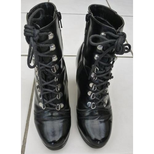 Bottines Femme Look Verni T 37 Be