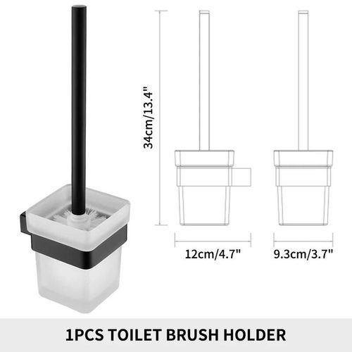Crochet Noir En Acier Inoxydable Hotowel T1,Porte-Papier Poli,Porte-Papier,Étagère Murale Pour Toilettes - Type Toilet Brush Holder