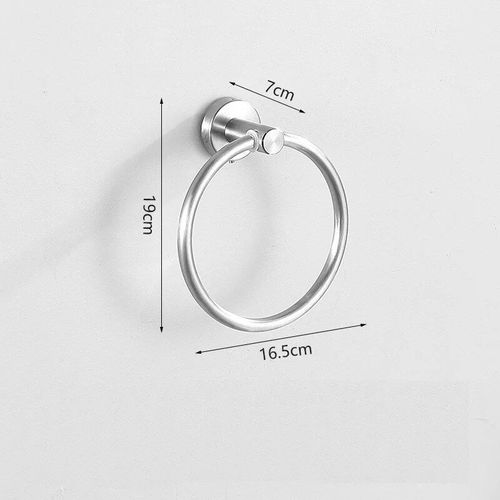 Anneau De Serviette En Argent Avec Crochets,Étagère,Porte-Rouleau De Toilette,Support Mural De Luxe,Pour Accessoires De Salle De Bain Modernes Et Complets - Type Towel Ring #B