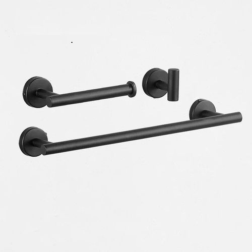 Anneau De Serviette En Argent Avec Crochets,Étagère,Porte-Rouleau De Toilette,Support Mural De Luxe,Pour Accessoires De Salle De Bain Modernes Et Complets - Type 3pcs #A