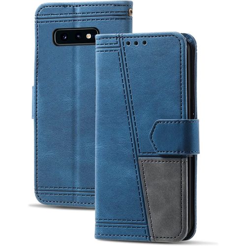 Coque Compatible Avec Galaxy S10e, Portefeuille Housse En Cuir Pu Pour Samsung Galaxy S10e, Magnetique Antichoc Flip Coque, Bleu