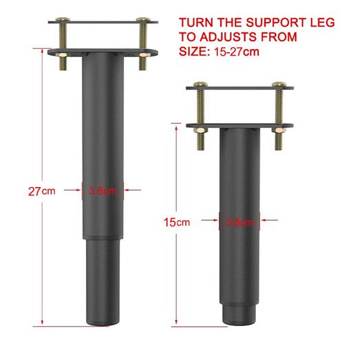Pieds De Lit Extensibles,Réglables,En Forme De T,En Fer - Type 15cm-27cm #A