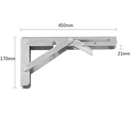 Support Métallique En Acier Inoxydable,2 Pièces,Réglable,Montage Mural,Banc,Table,Étagère,Support Triangulaire Pliable - Type F 201stainless Steel