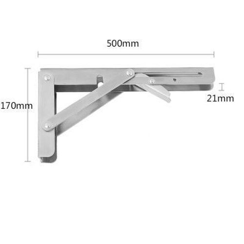 Support Métallique En Acier Inoxydable,2 Pièces,Réglable,Montage Mural,Banc,Table,Étagère,Support Triangulaire Pliable - Type G 201stainless Steel
