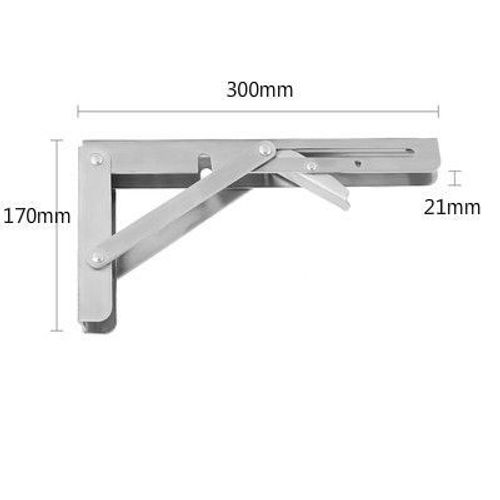 Support Métallique En Acier Inoxydable,2 Pièces,Réglable,Montage Mural,Banc,Table,Étagère,Support Triangulaire Pliable - Type C 201stainless Steel
