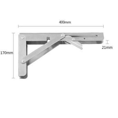 Support Métallique En Acier Inoxydable,2 Pièces,Réglable,Montage Mural,Banc,Table,Étagère,Support Triangulaire Pliable - Type E 201stainless Steel