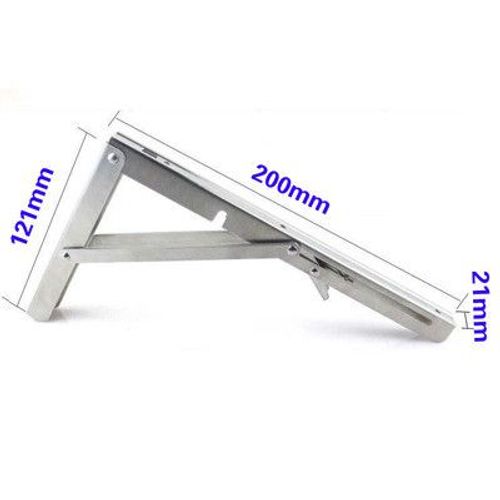 Support Réglable En Acier Inoxydable,2 Pièces,Pour Banc,Table,Étagère,Support Triangulaire Pliant,Support Lourd - Type F Stainless Steel