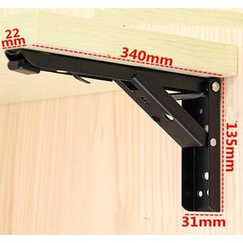 2 Supports De Support De Table De Rangement En Acier,Support Métallique Réglable,Supports D'étagère De Table Muraux,Support Triangulaire Pliable - Type B4
