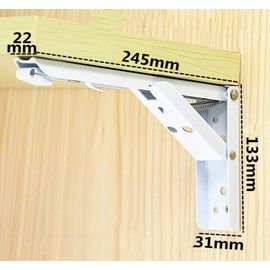 2 Supports De Support De Table De Rangement En Acier,Support Métallique Réglable,Supports D'étagère De Table Muraux,Support Triangulaire Pliable - Type A2