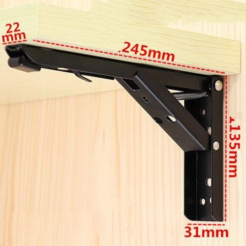 2 Supports De Support De Table De Rangement En Acier,Support Métallique Réglable,Supports D'étagère De Table Muraux,Support Triangulaire Pliable - Type B2
