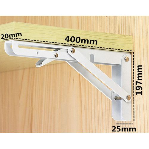 2 Supports De Support De Table De Rangement En Acier,Support Métallique Réglable,Supports D'étagère De Table Muraux,Support Triangulaire Pliable - Type C5