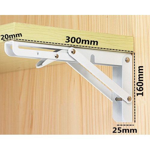 2 Supports De Support De Table De Rangement En Acier,Support Métallique Réglable,Supports D'étagère De Table Muraux,Support Triangulaire Pliable - Type C3