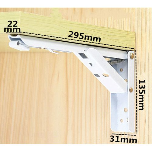 2 Supports De Support De Table De Rangement En Acier,Support Métallique Réglable,Supports D'étagère De Table Muraux,Support Triangulaire Pliable - Type A3