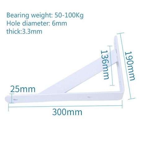 Supports De Support Triangulaire En Fer,Support Métallique Épais Et Stable,Supports D'étagères De Table Muraux,Quincaillerie De Meubles - Type D 1pcs