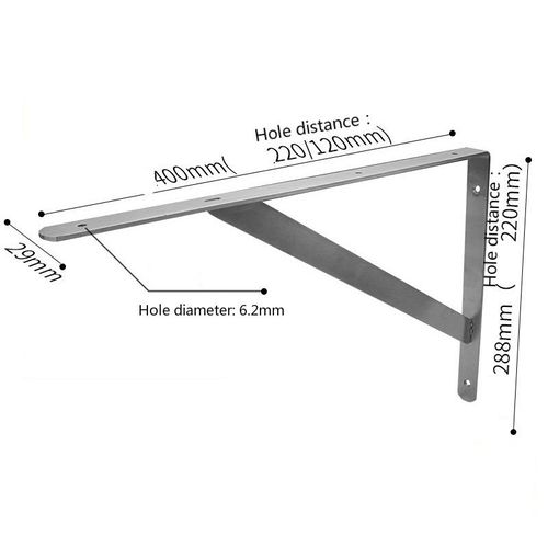 Support Métallique Triangulaire Épais,Support De Tabouret Stable,Étagère De Table Murale En Acier Inoxydable,2 Pièces - Type C1