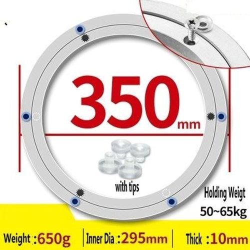 Hq Mm01-Roulement Colorable Pour Table À Manger,Conception Malmatch À Deux Couches,Infraction Silays Euse Robuste,Alliage Lazy Susan,Percussion Ronde - Type 14inch 35cm Od