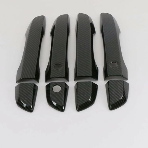 Garniture De Couvercle De Lunette De Bol De Poignée De Porte De Voiture En Fibre De Carbone,Autocollant De Style Abs Extérieur Pour Honda Civic David 2016-2021 G10,4 Pièces - Type Lhd 8x Door Handle