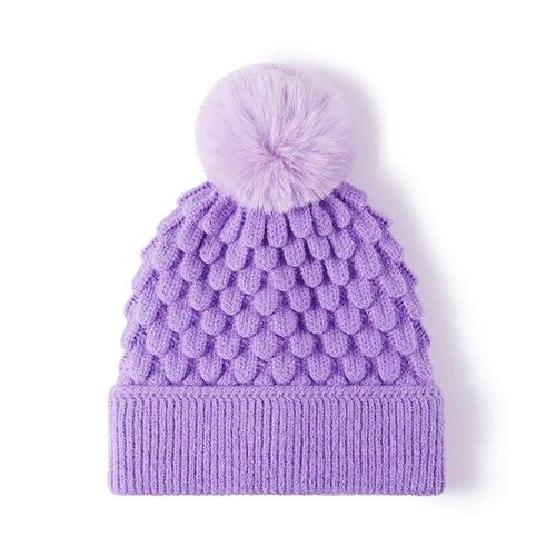 Unise-Chapeaux Chauds Avec Boule À Pompons Pour Femme,Bonnet Skullies,Bonnets Simples,Optique En Laine,Document Solide,Mode D'hiver