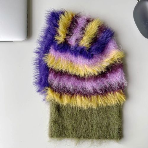 Chapeau De Cagoule En Peluche Mélangée De Laine Pour Femmes,Chapeau Moelleux,Masque De Protection Du Cou Rétro,Bonnets Skullies,Document Des Abonnés,Hiver