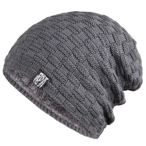 Bonnets Doublés En Peluche Pour Hommes,Skullies,Chapeau,Sports De Plein Air,Garder Au Chaud,Hiver