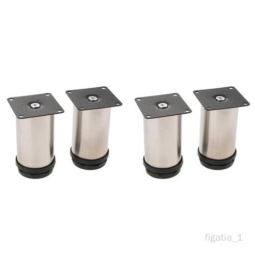 4pcs Pieds De Canapé Réglables Patte De Meuble En Acier 10cm