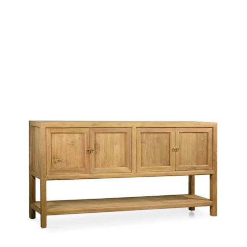 Buffet 4 Portes En Teck Beige Larg. 180 Cm