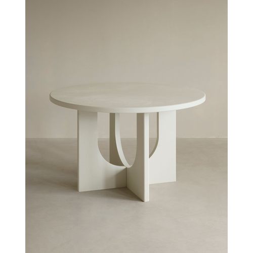 Table À Manger Ronde En Microciment 120x75cm