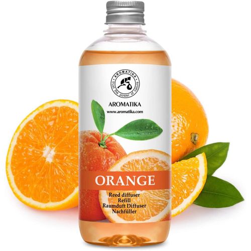 Recharge De Diffuseur Orange 500ml - Diffuseur De Parfum D'ambiance À L'huile Essentielle D'orange Naturelle - Idéal Pour Aromathérapie - Spa - Bain - Fintess - Club - Restaurant - Boutique 