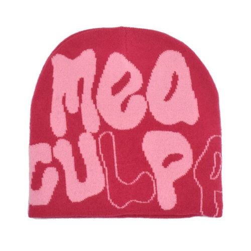 Mea Culpa Kpop Wool Skullies Hoods,What's In Fashion Bonnets,Hat For Women,Men Couple,Lady Caps,Y2k